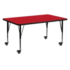 Emma And Oliver Mobile 24x60 Rectangle HP Laminate Preschool Activity Table -Kids Furniture Shop GUEST 00829f92 1528 412e b5f3 27e1800d476e