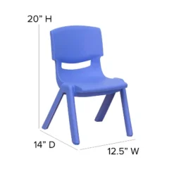 Emma And Oliver 4 Pack Plastic Stackable Pre-K/School Chairs With 10.5"H Seat -Kids Furniture Shop GUEST 070860b2 dd1e 4f35 bcd4 3a0212c9125b