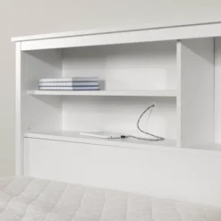 Twin Vito Bookcase Headboard Pure White - South Shore -Kids Furniture Shop GUEST 078d809e ee9f 4084 9387 2281a6cc24cb