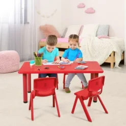 Costway Kids Plastic Rectangular Learn And Play Table Playroom Kindergarten Home Red 11 Costway Kids Plastic Rectangular Learn And Play Table Playroom Kindergarten Home Red -Kids Furniture Shop GUEST 0d7f5101 a9bf 48d5 9649 2e2fa7b00df0