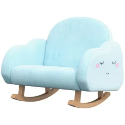 Qaba Kids Rocker Armchair, Children Rocking Chair For Nursery Playroom Preschool, With Solid Wood Legs, Anti-Tipping Design, For 1.5-5 Years -Kids Furniture Shop GUEST 0e3f6b60 08f7 4b9a 8a6d f994c574bf37