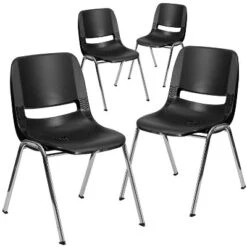 Flash Furniture 4 Pack HERCULES Series 661 Lb. Capacity Ergonomic Shell Stack Chair With 16'' Seat Height -Kids Furniture Shop GUEST 17c42eaf ac19 4de6 b60a f9797f9b5107