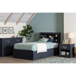 Navali 1-Drawer Nightstand Blueberry - South Shore -Kids Furniture Shop GUEST 18272011 f22b 4044 96c4 afd7d1c232cb 2
