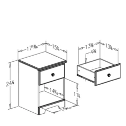 Summer Breeze 1 Drawer Nightstand Blueberry - South Shore -Kids Furniture Shop GUEST 1900149d 9594 48e6 8668 c6fd843a6057