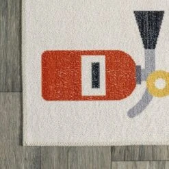 NuLOOM Carmina City Streets Machine Washable Kids Area Rug 7' X 9' In White Multi -Kids Furniture Shop GUEST 1910b016 a942 4626 9b58 b52367f6e0c5