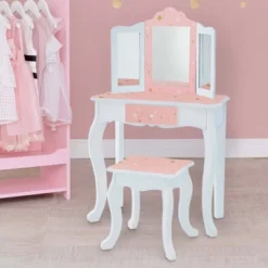 Fashion Twinkle Star Gisele Play Vanity Set Pink/White - Teamson Kids -Kids Furniture Shop GUEST 1bd576c7 0649 4c06 8e01 b61a16d0b6b4