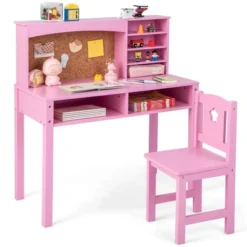 Costway Kids Desk And Chair Set Study Writing Workstation With Hutch & Bulletin Board -Kids Furniture Shop GUEST 1c7562c2 5bf3 4c34 b653 bbfccc2b0129