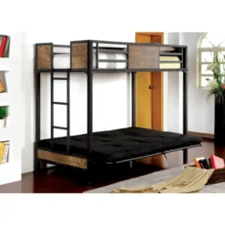 Twin Navii Kids' Bunk Bed Futon Black - HOMES: Inside + Out -Kids Furniture Shop GUEST 1d21231f 7477 4722 bcca a0b44edfe712