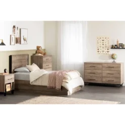 Arlen Mates Bed With 3 Drawers Weathered Oak - South Shore -Kids Furniture Shop GUEST 23ab671d f50c 4da0 be7e db323e4dea94