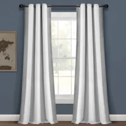 40"x84" Kids' Block Border 100% Lined Grommet Blackout Single Window Curtain Panel - Lush Décor -Kids Furniture Shop GUEST 24956d46 c948 4139 abc0 530ff355dc96