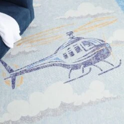 World Traveler Playful Helicopter Kids Playroom Indoor Area Rug By Blue Nile Mills -Kids Furniture Shop GUEST 26cb8468 b53d 4f1e b37f 94e501461cca