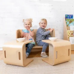 ECR4Kids Premium Bentwood Multipurpose Table And Chair Set, Kids Furniture, Natural, 3-Piece -Kids Furniture Shop GUEST 2cb05053 673c 4b72 a380 90de60ecc2a6