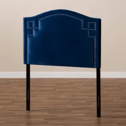 Twin Aubrey Velvet Headboard Blue - Baxton Studio -Kids Furniture Shop GUEST 2f9cded2 ec34 48e8 8d91 6408baec4c21