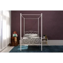 Twin Clara Metal Bed White - Room & Joy -Kids Furniture Shop GUEST 31579a5f 1205 45b6 9fed 0d2cdab50fdc