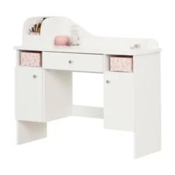 Vito Makeup Desk With Drawer Pure White/Pink - South Shore -Kids Furniture Shop GUEST 348c79f5 5d2b 4eb5 9fa7 96fc7f1e0b07