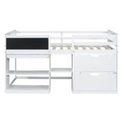 Twin Size Low Loft Bed With Rolling Desk, Shelves And Drawers - ModernLuxe -Kids Furniture Shop GUEST 35501dde 252e 4b6e 9dc0 67e0d773d78a