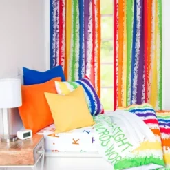 Brain Waves 84" Rod Pocket Curtain Panel - Leaning Linens -Kids Furniture Shop GUEST 36dea794 0899 4279 a8b9 af9ed85fe5b5