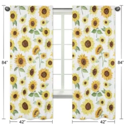 2pc Sweet Jojo Designs Sunflower Window Panel -Kids Furniture Shop GUEST 376959d6 6e3a 4faa bf2a c9db3dcf0f24