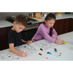 Merka Kids Toddler Essentials Coloring Placemats For Kids, Set Of 4 Mats With 7 Markers Jungle Space Sea Unicorns -Kids Furniture Shop GUEST 399bfd66 7649 4262 b913 afa9ea96d187