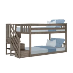 Max & Lily Twin Low Bunk Bed With Staircase -Kids Furniture Shop GUEST 40cb0ad1 538a 4ce7 ae69 a287f5b4914d