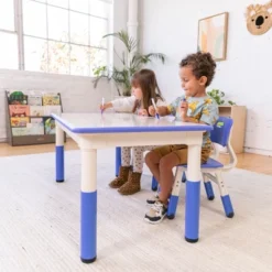 ECR4Kids Rectangle Dry-Erase Activity Table With 2 Adjustable Chairs, 3-Piece -Kids Furniture Shop GUEST 45bb9510 d562 45e2 ba79 dad6ddf912e4