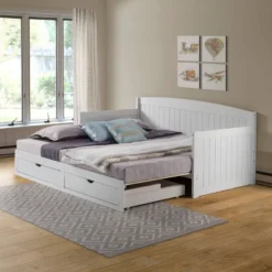 King Harmony Daybed With Conversion White - Alaterre Furniture -Kids Furniture Shop GUEST 48275b47 efd4 440c a393 70e601af5e83