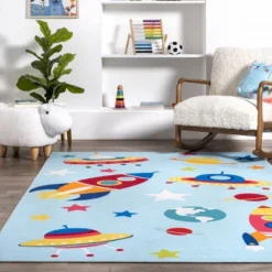 NuLOOM Eddie Outer Space Machine Washable Kids Area Rug -Kids Furniture Shop GUEST 498a964f c531 40b9 a548 d5c8ef24c1f4