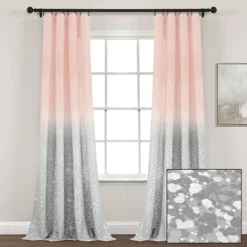 52"x84" Set Of 2 Glitter Ombre Metallic Print Window Curtain Panels - Lush Décor -Kids Furniture Shop GUEST 4acabd5f ad64 4b71 895b 95dd81840306