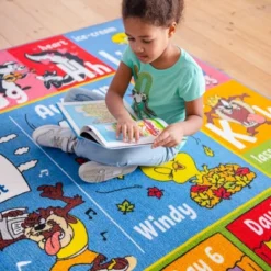KC CUBS | Looney Tunes Boy & Girl Kids ABC Alphabet, Seasons, Months & Days Educational Learning & Play Nursery Classroom Rug Carpet -Kids Furniture Shop GUEST 4bd0c69c edb0 42d7 a06a cea93edfd851