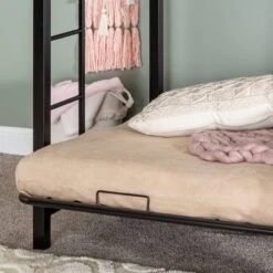 Twin Over Futon Analise Metal Bunk Bed Black - Saracina Home -Kids Furniture Shop GUEST 4db845de 3eb4 4634 9541 19c0829da1dc