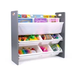 Read N Play 6 Bin Organizer & 2 Tier Bookrack White - Humble Crew -Kids Furniture Shop GUEST 552e0e29 3cd9 4430 a133 836a33de74b5