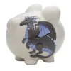 Bank Mythical Dragon Pig Bank - One Bank 7.5 Inches - Save Money - 36916. - Ceramic - White