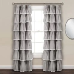 52"x84" Ruffle Window Curtain Panel - Lush Décor -Kids Furniture Shop GUEST 5686fda8 c2bc 4e1d 9a3f 1299ed23c31f
