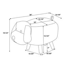 Sparky Puppy Dog Stool Light Brown - Powell -Kids Furniture Shop GUEST 5abd93da 3849 4daf 8a3e 200618a0c149