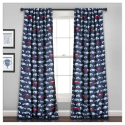 Kids' Race Cars Room Darkening Window Curtain Set Navy/Red - Lush Décor -Kids Furniture Shop GUEST 5afc0dca 187f 4ff3 aff9 b179200d47b8