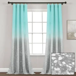 52"x84" Set Of 2 Glitter Ombre Metallic Print Window Curtain Panels - Lush Décor -Kids Furniture Shop GUEST 5cfe0a77 ee5d 4ecf 9e32 3263dd4328e2