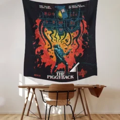 Stranger Things X Butcher Billy The Piggyback Tapestry Black/Red/Blue - RoomMates -Kids Furniture Shop GUEST 611b2a5f 1658 4d48 8e7c 1ad858e617da