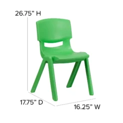 Flash Furniture 2 Pack Green Plastic Stackable School Chair With 15.5" Seat Height -Kids Furniture Shop GUEST 63343cdf 8ea5 4cfd 865a 2d13d3dcbb55