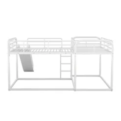 Full And Twin Size L-Shaped Metal Bunk Bed With Slide And Ladder-ModernLuxe -Kids Furniture Shop GUEST 644a2238 924d 4b8a 8c35 e46cc4b2951b