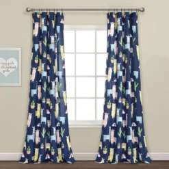 52"x84" Make A Wish Southwest Llama Cactus Window Curtain Panels Set - Lush Décor -Kids Furniture Shop GUEST 65783249 d88a 48f9 85ec 1564cb76ed5c