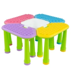 UNiPLAY Indoor/Outdoor Toddler Activity Table Set With 25 Piece Building Blocks -Kids Furniture Shop GUEST 6720ea7d 2dc1 4c76 9bbc 3e1249a7d70b