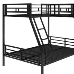 Twin Over Full Metal Bunk Bed With Twin Size Loft Bed And Desk, Black - ModernLuxe -Kids Furniture Shop GUEST 6885c76d 6e49 4e55 9f13 9407fb9bf230