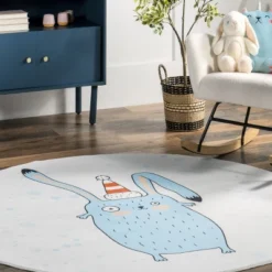 NuLOOM Eowyn Modern Rabbit Machine Washable Kids Area Rug -Kids Furniture Shop GUEST 69451ddb 38a3 44dc aefc b3ff03d15427