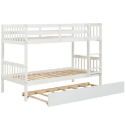Twin Over Twin Wood Bunk Bed With Trundle, Safety Rail And Ladder-ModernLuxe -Kids Furniture Shop GUEST 69b66f23 2c3c 4c06 b01b 6daa9181e388