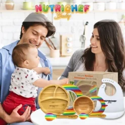 NutriChef Rainbow Dinnerware Set With Bibs For Kids -Kids Furniture Shop GUEST 6b7b56d9 75de 43a7 ba9b 735e660f72f6