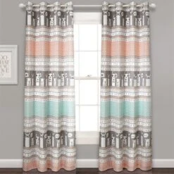 52"x84" Set Of 2 Llama Striped Room Darkening Curtain Panels - Lush Décor -Kids Furniture Shop GUEST 758c3577 ddaf 438e 80c5 d003e3376a54