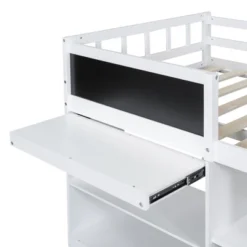Twin Size Low Loft Bed With Rolling Desk, Shelves And Drawers - ModernLuxe -Kids Furniture Shop GUEST 759552ff 7ff5 43c8 b3ae a76ce2cf790f