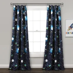 Universe Room Darkening Window Curtain Panels Navy - Lush Décor -Kids Furniture Shop GUEST 7607c40a 864a 42e5 9e24 0a98ad19b912