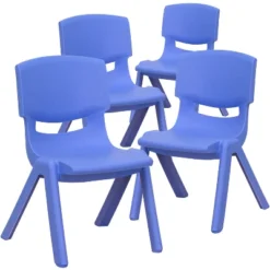 Emma And Oliver 4 Pack Plastic Stackable Pre-K/School Chairs With 10.5"H Seat -Kids Furniture Shop GUEST 77d32bdf 6dd2 4ab0 a29e b4ab400b0442