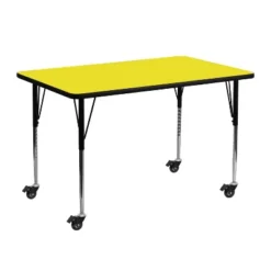 Emma And Oliver Mobile 24x48 Rectangle HP Laminate Adjustable Activity Table -Kids Furniture Shop GUEST 79abf887 5fa3 458a 82da 1f6fd8d3fcfd